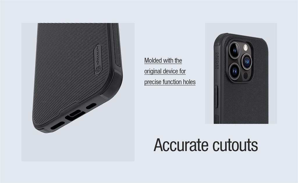Apple iPhone 15 Pro Nillkin Super frosted shield pro magsafe strapabíró hátlap tok kék