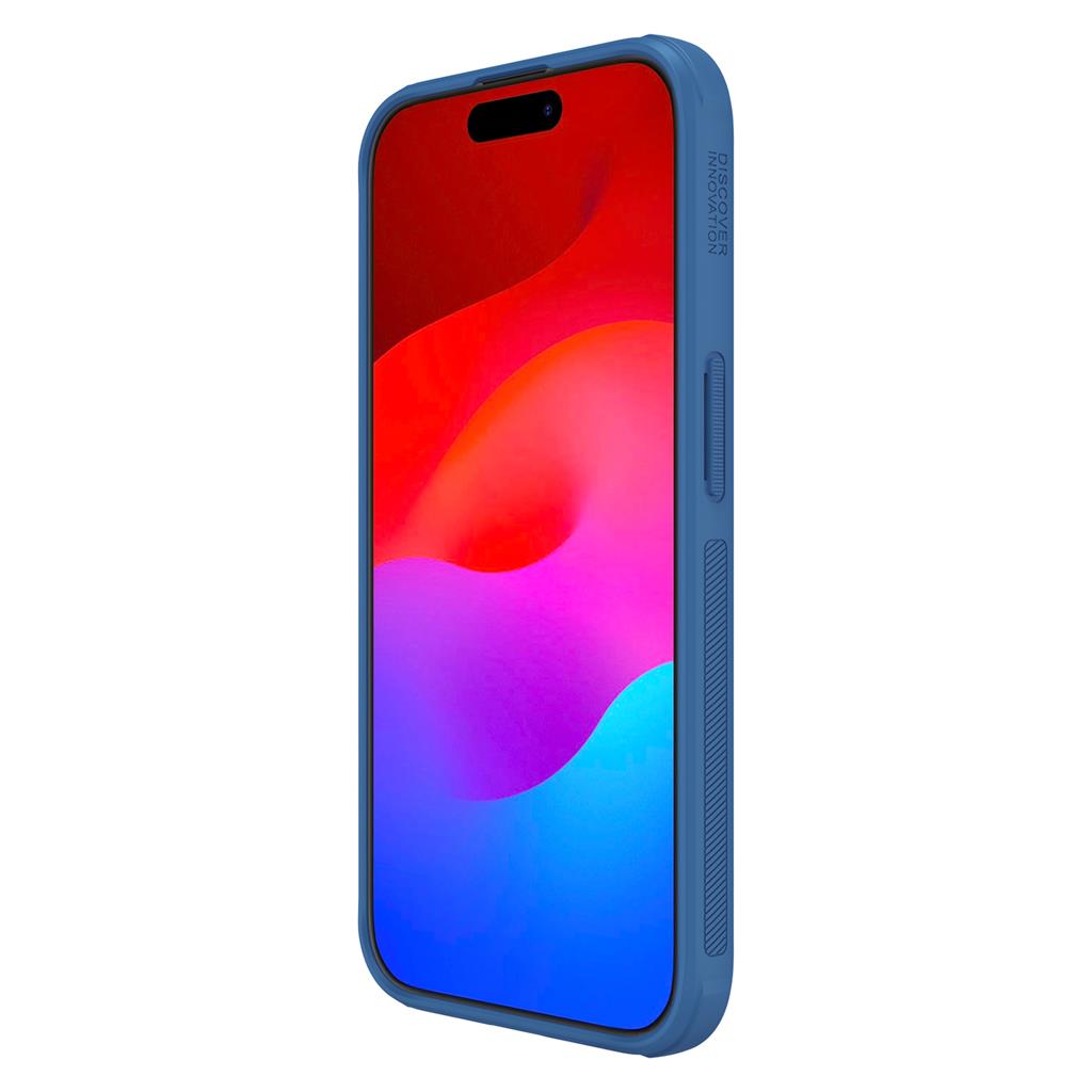 Apple iPhone 15 Pro Nillkin Super frosted shield pro magsafe strapabíró hátlap tok kék