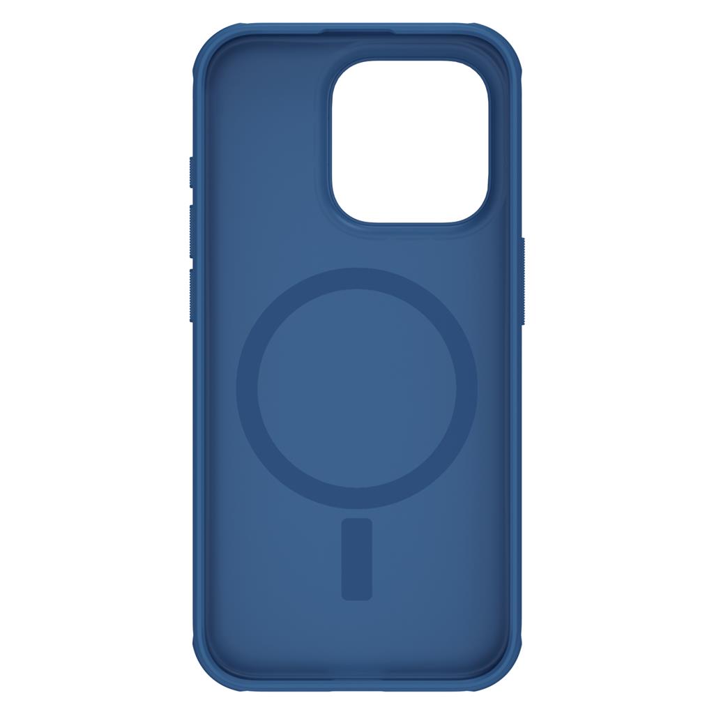Apple iPhone 15 Pro Nillkin Super frosted shield pro magsafe strapabíró hátlap tok kék