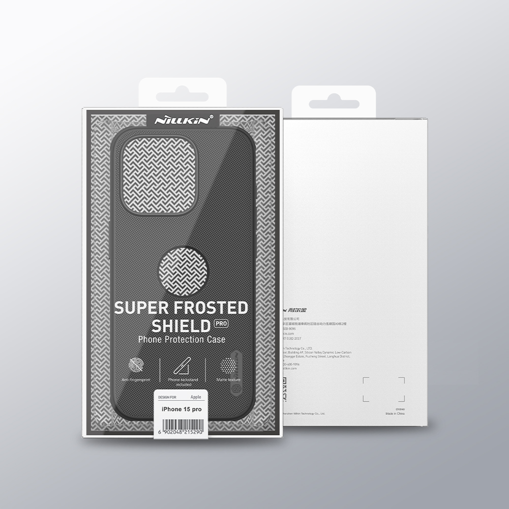 Apple iPhone 15 Pro Nillkin Super frosted shield pro strapabíró hátlap tok (Szürke)