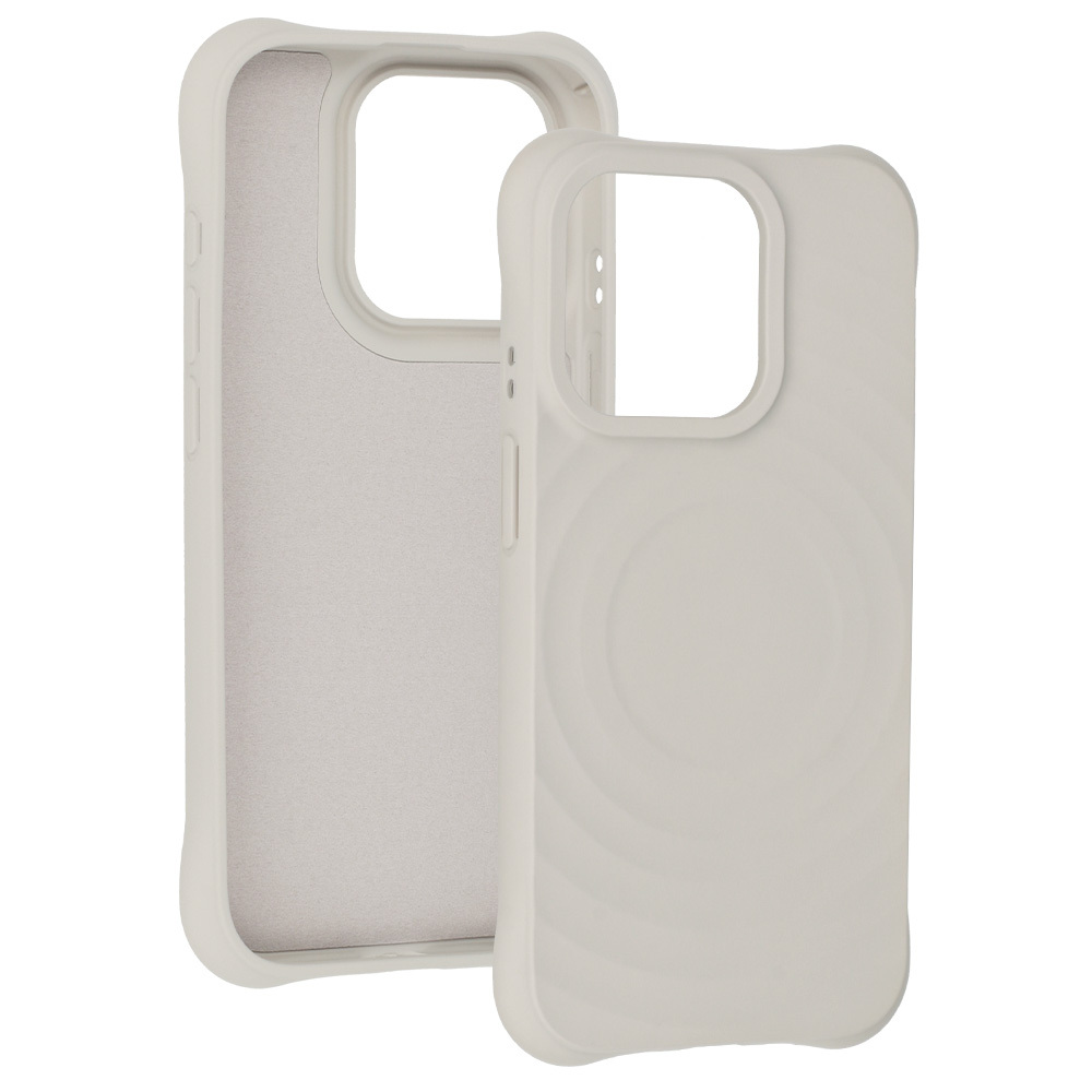 Apple iPhone 15 Pro Tel Protect Wave magsafe hátlap tok (Szürke)