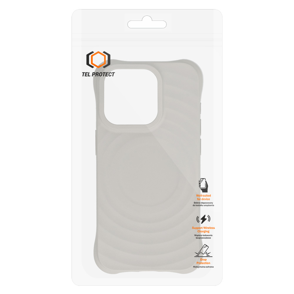 Apple iPhone 15 Pro Tel Protect Wave magsafe hátlap tok (Szürke)