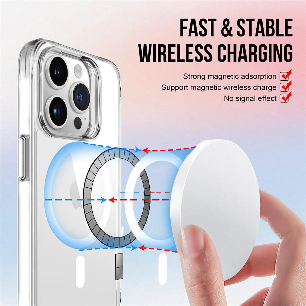 Apple iPhone 15 Pro TOKO Pure MagSafe hátlap tok (Átlátszó)