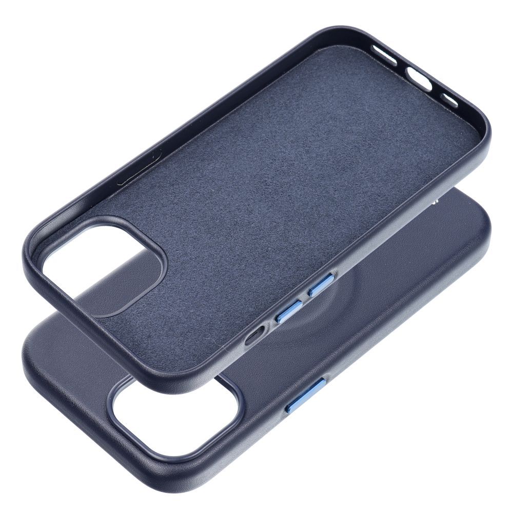 Apple iPhone 15 Roar Leather magsafe hátlap tok (Kék)