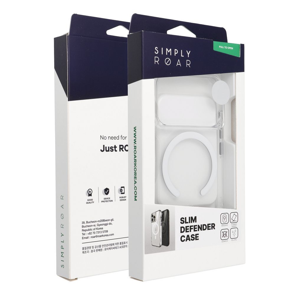Apple iPhone 15 ROAR Slim Defender hátlap tok (Átlátszó)