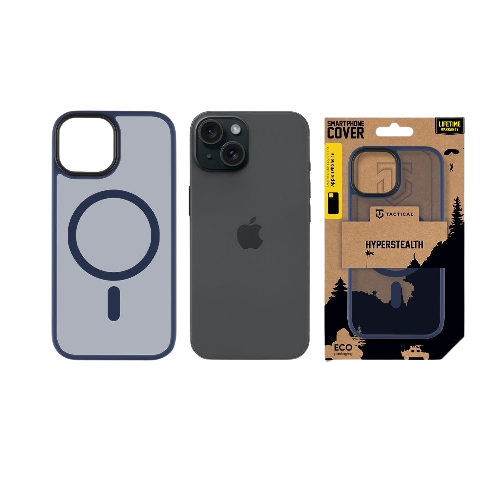 Apple iPhone 15 Tactical MagForce Hyperstealth 2.0 hátlap tok (Sötétkék)