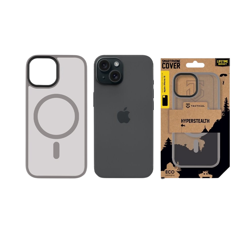 Apple iPhone 15 Tactical MagForce Hyperstealth 2.0 hátlap tok (Világosszürke)