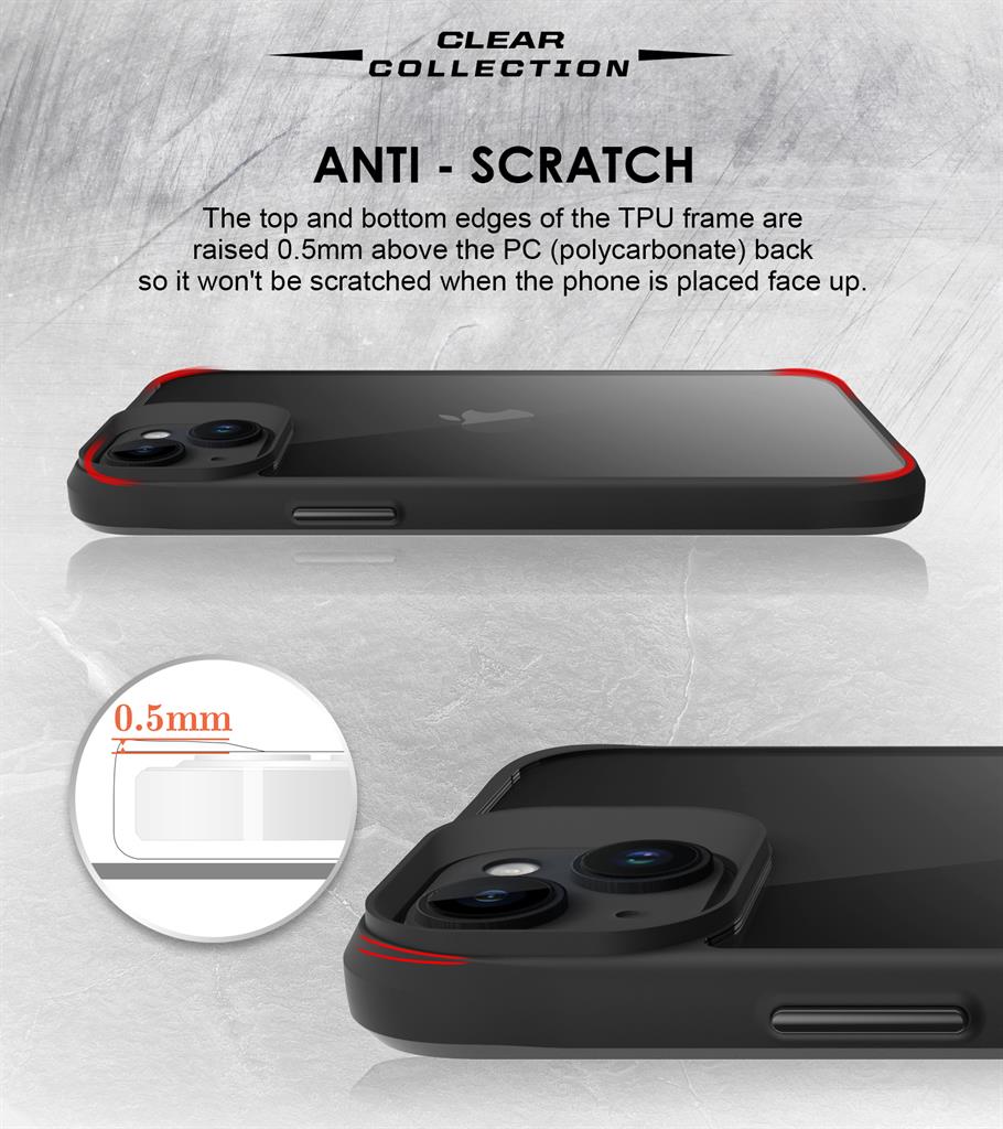 Apple iPhone 15 TOKO Combat X mode Frost hátlap tok (Fekete)
