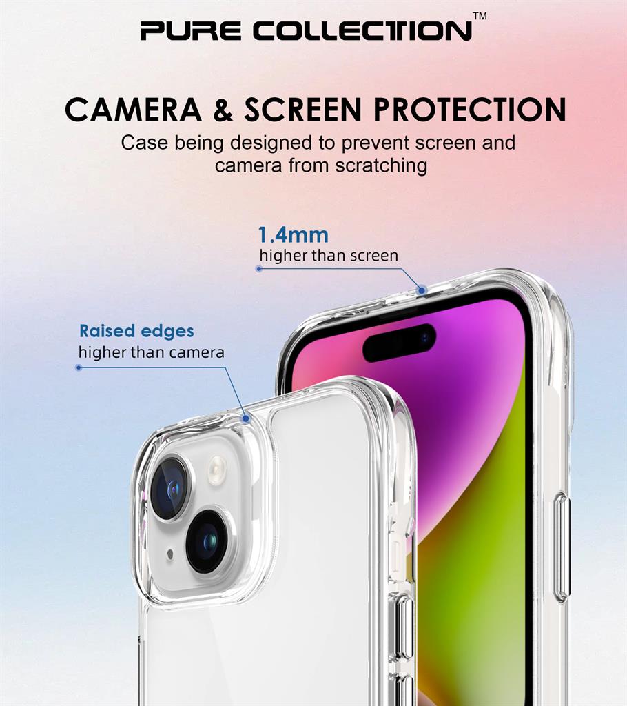 Apple iPhone 15 TOKO Pure hátlap tok (Átlátszó)