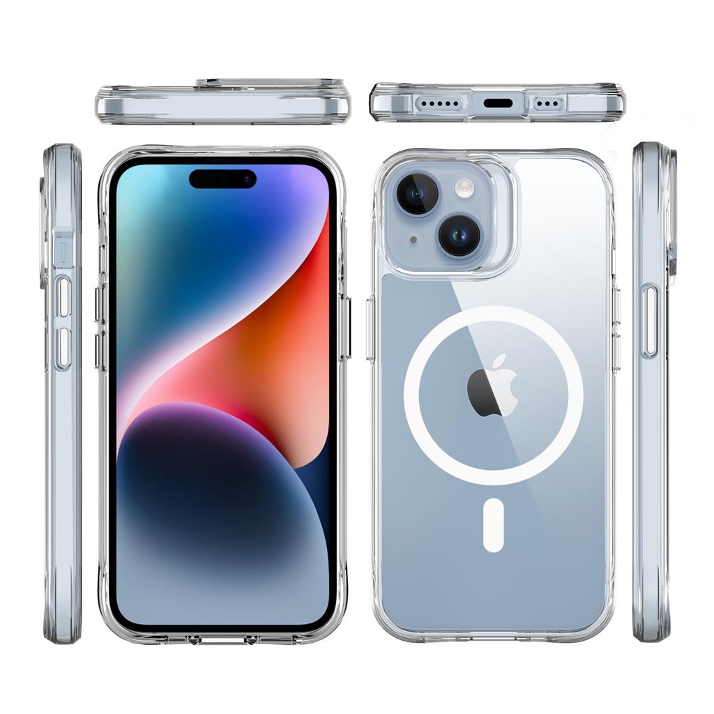 Apple iPhone 15 TOKO Pure MagSafe hátlap tok (Átlátszó)