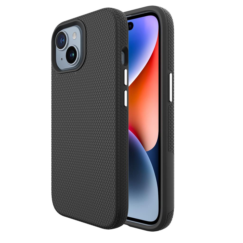 Apple iPhone 15 TOKO Triangle hátlap tok (Fekete)