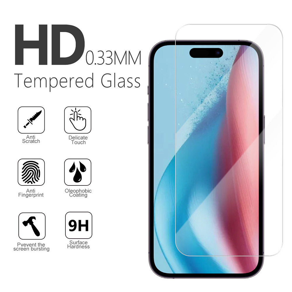 Apple iPhone 16 2,5D prémium üvegfólia (Átlátszó)