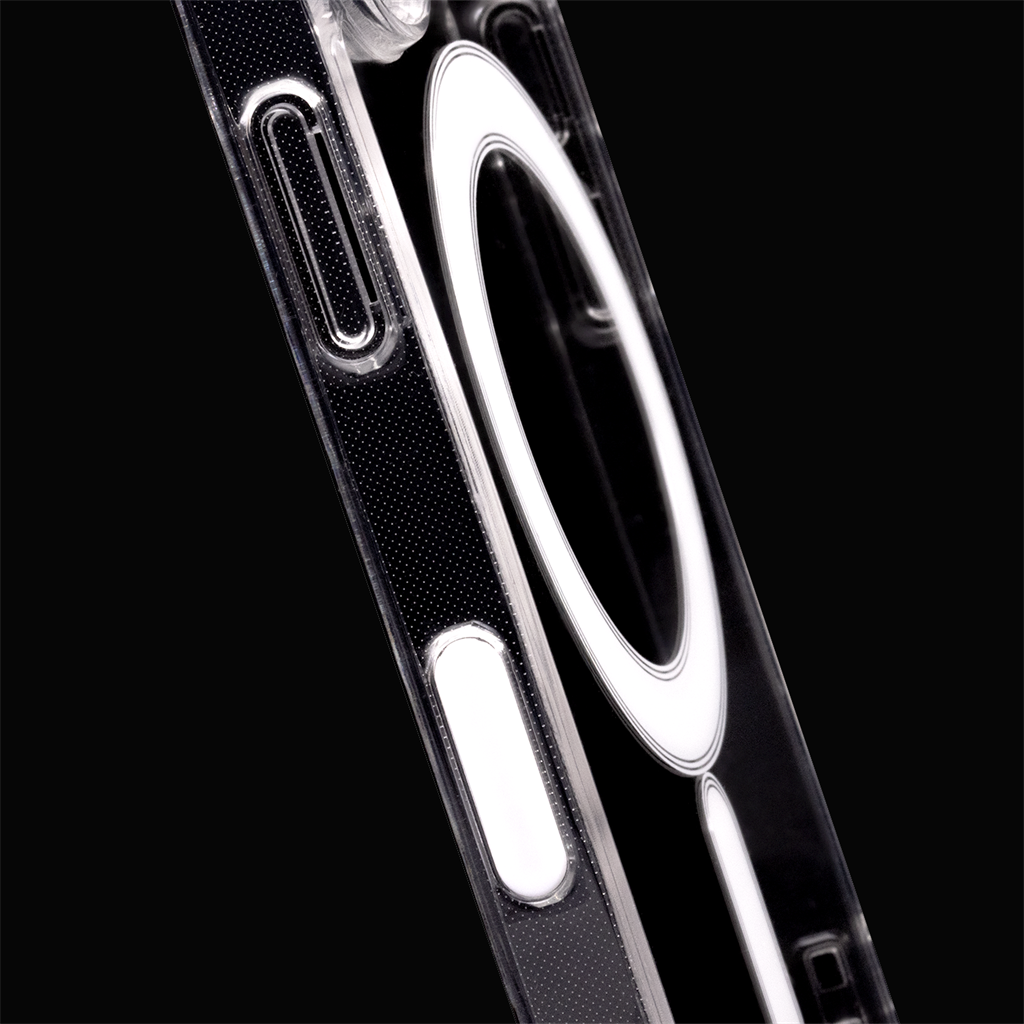 Apple iPhone 16 Anti shock MagSafe 1,5mm hátlap tok gombsorral (Átlátszó)