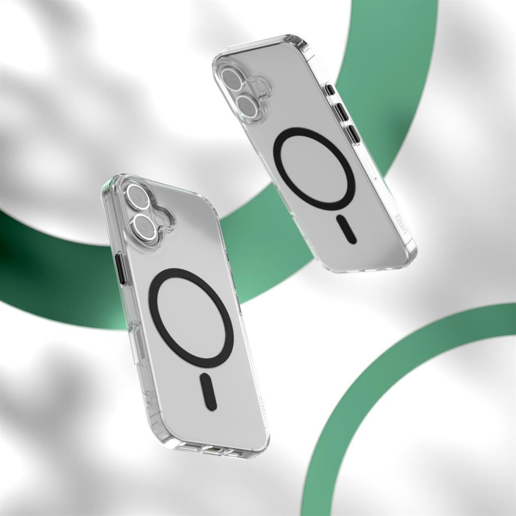 Apple iPhone 16 Etteri Color magsafe hátlap tok (Fekete)