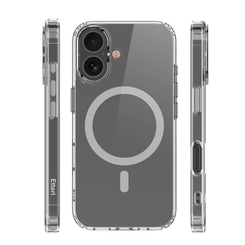 Apple iPhone 16 Etteri Color magsafe hátlap tok (Szürke)
