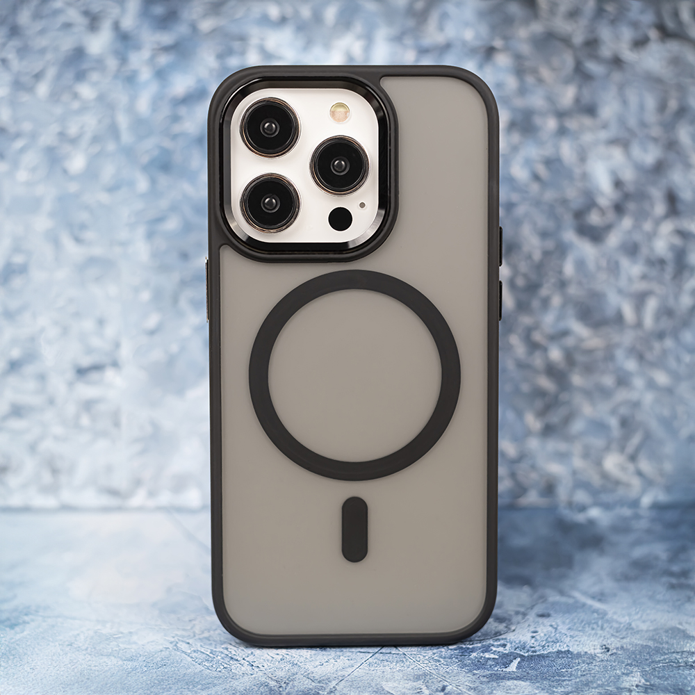 Apple iPhone 16 Frozen magsafe hátlap tok (Fekete)