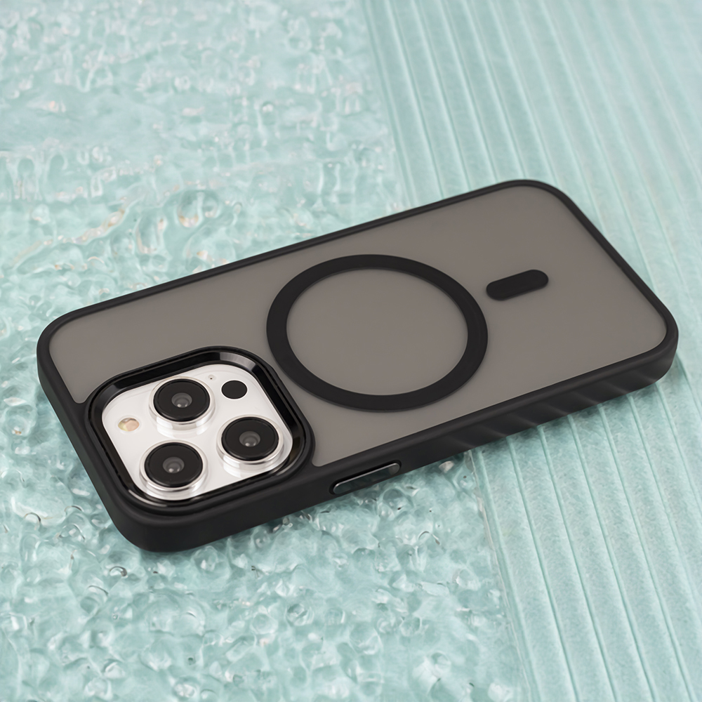 Apple iPhone 16 Frozen magsafe hátlap tok (Fekete)