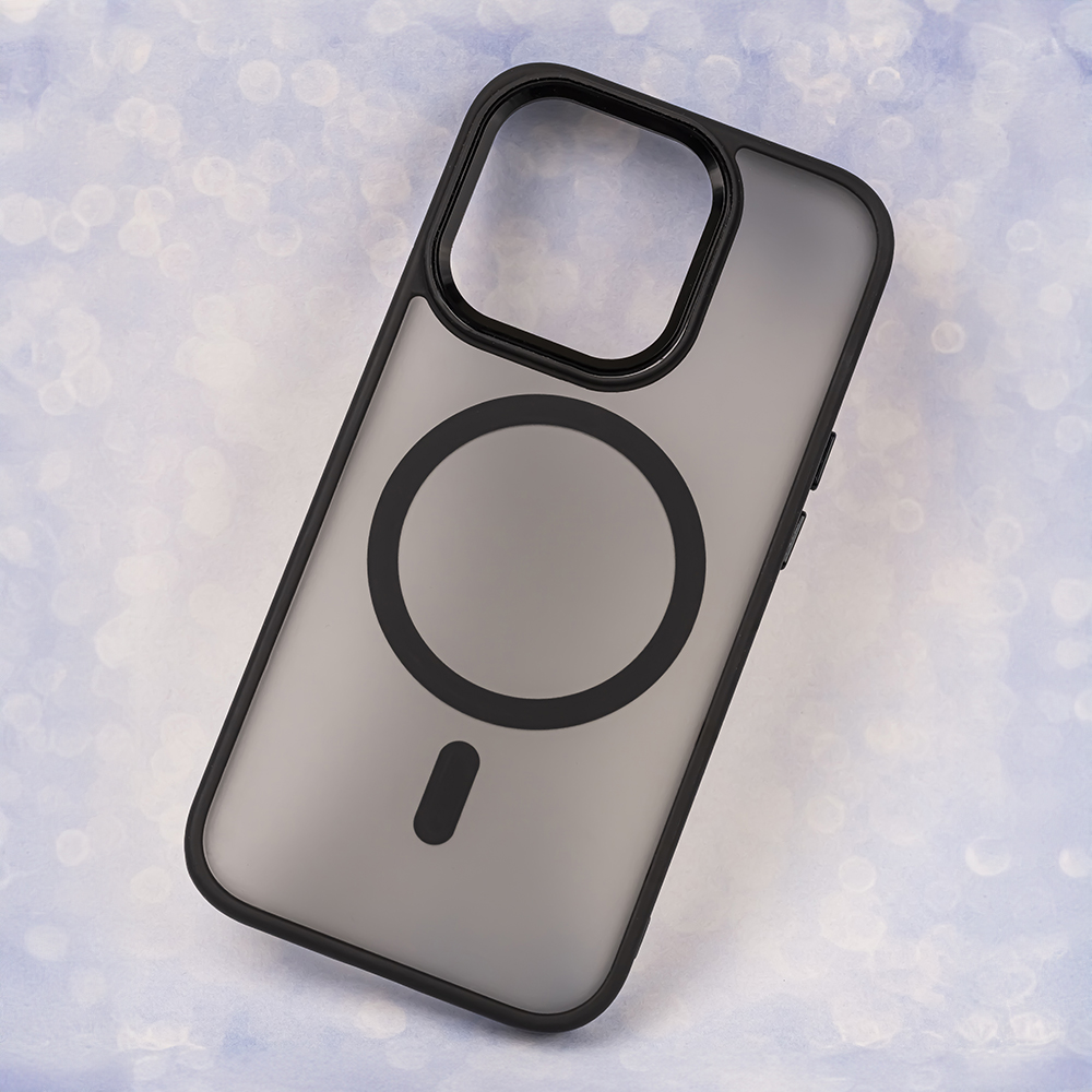 Apple iPhone 16 Frozen magsafe hátlap tok (Fekete)