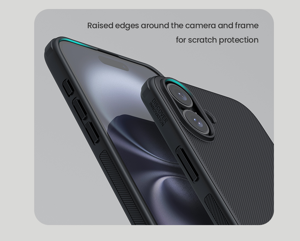 Apple iPhone 16 Nillkin Super frosted shield pro magsafe strapabíró hátlap tok (Fekete)