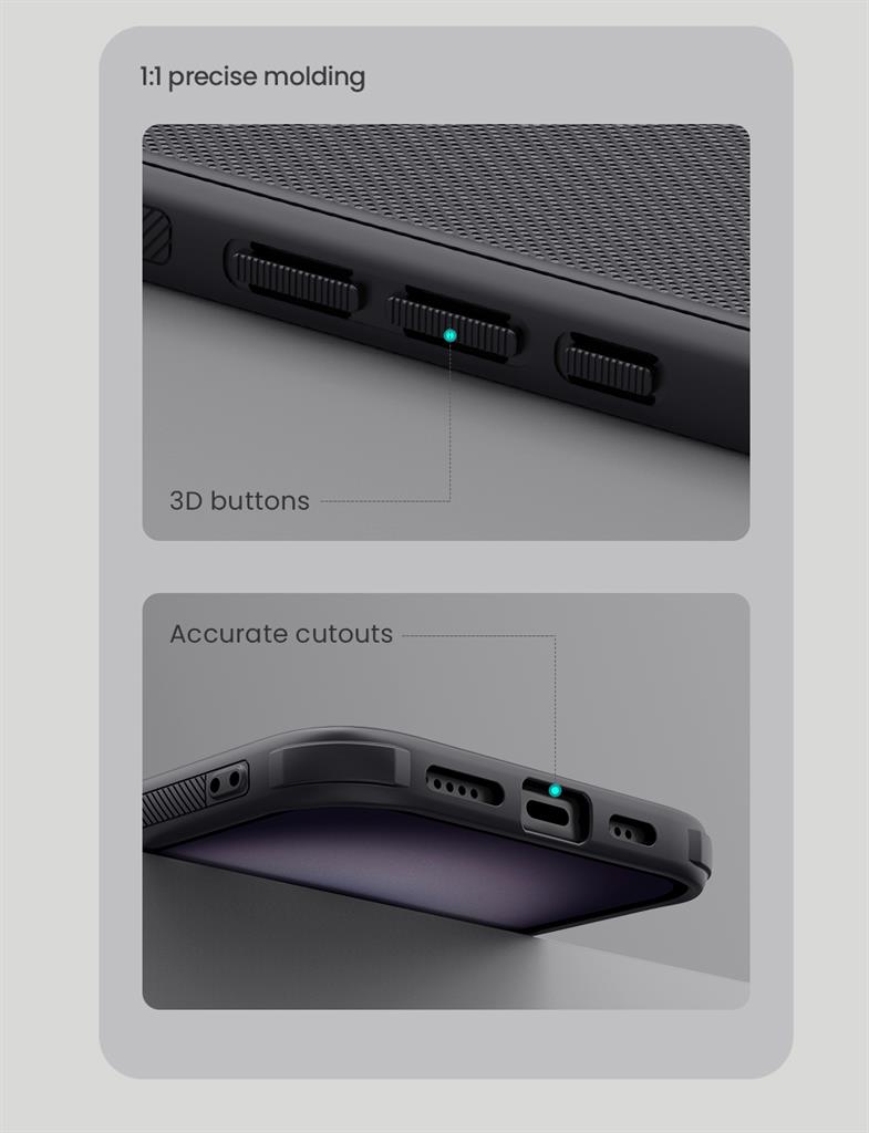 Apple iPhone 16 Nillkin Super frosted shield pro magsafe strapabíró hátlap tok (Fekete)