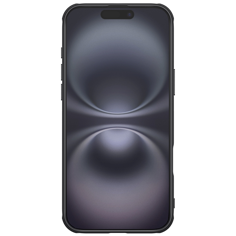 Apple iPhone 16 Nillkin Super frosted shield pro strapabíró hátlap tok (Fekete)