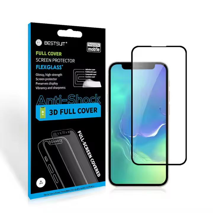 Apple iPhone 16 Plus 5D flexibilis hybrid üvegfólia (Átlátszó fekete peremmel)