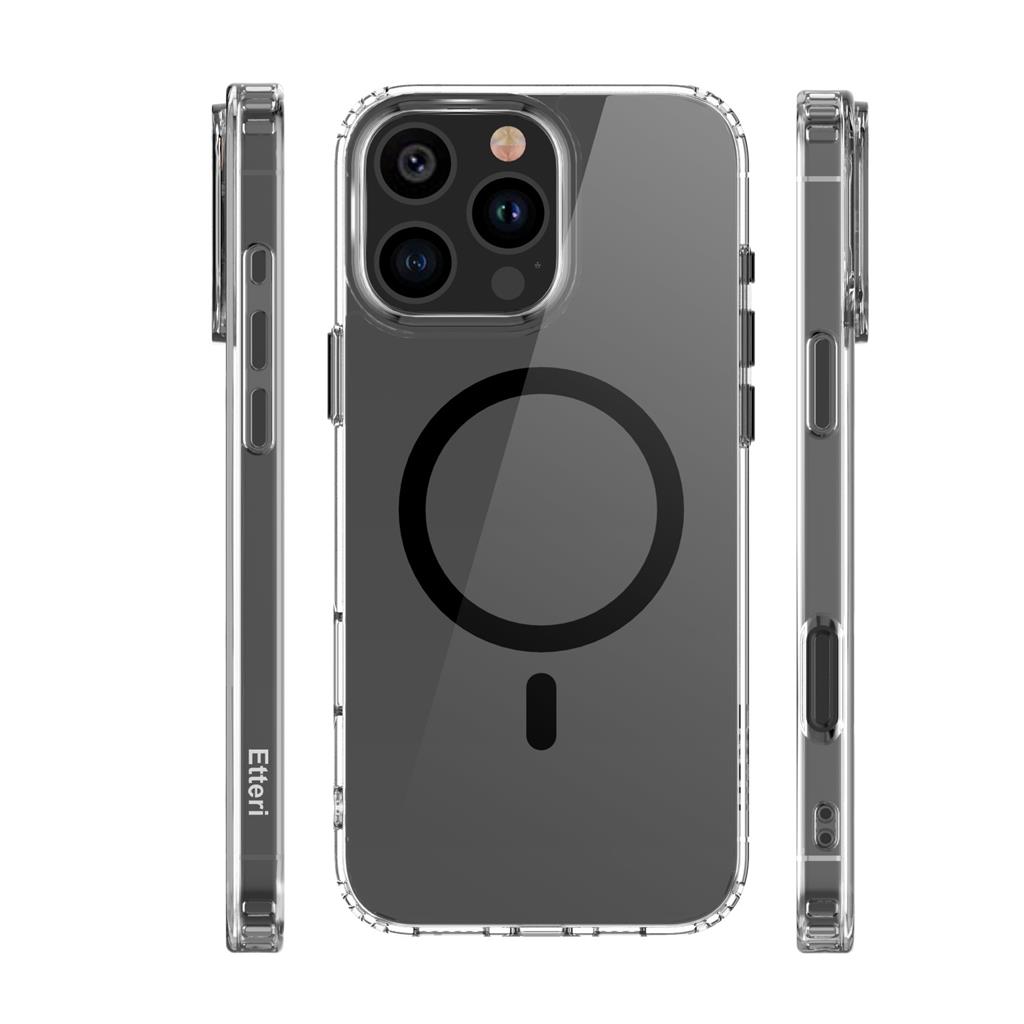 Apple iPhone 16 Pro Etteri Color magsafe hátlap tok (Fekete) 1