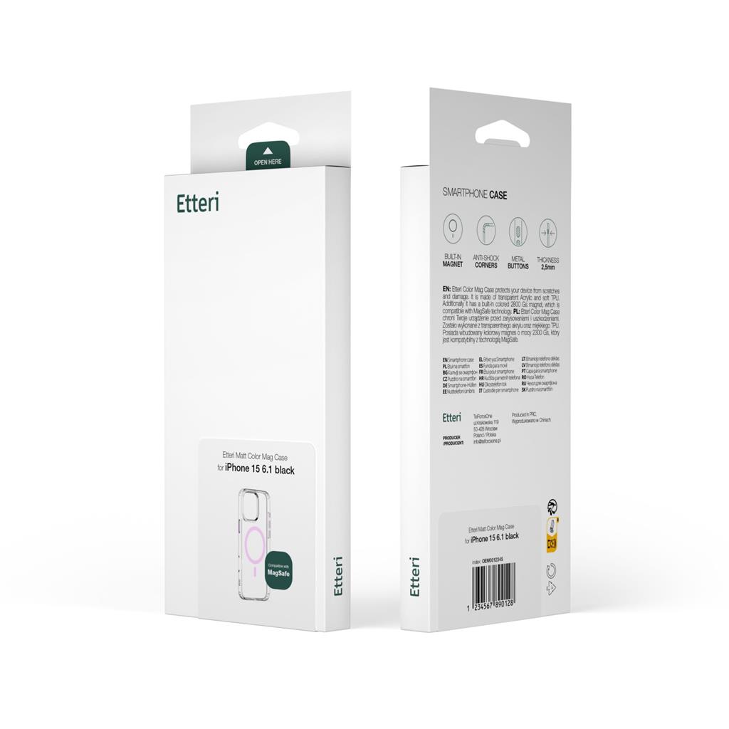 Apple iPhone 16 Pro Etteri Color magsafe hátlap tok (Rózsaszín)