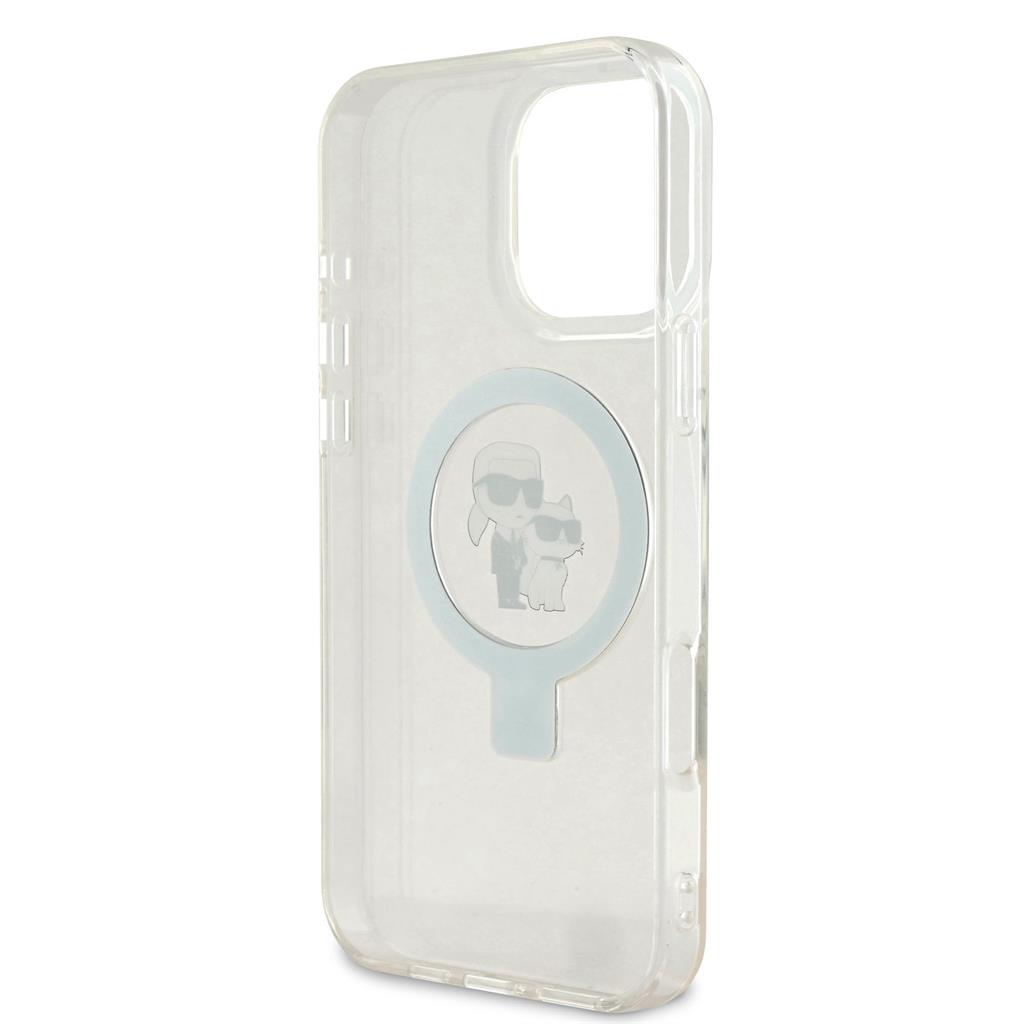 Apple iPhone 16 Pro Karl Lagerfeld Ringstand Karl and Choupette MagSafe tok (Fehér) - KLHMP16LHMRSKCH