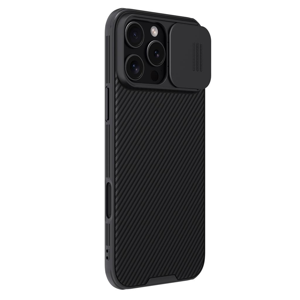 Apple iPhone 16 Pro Max Nillkin camshield pro magsafe hátlap tok (Fekete)