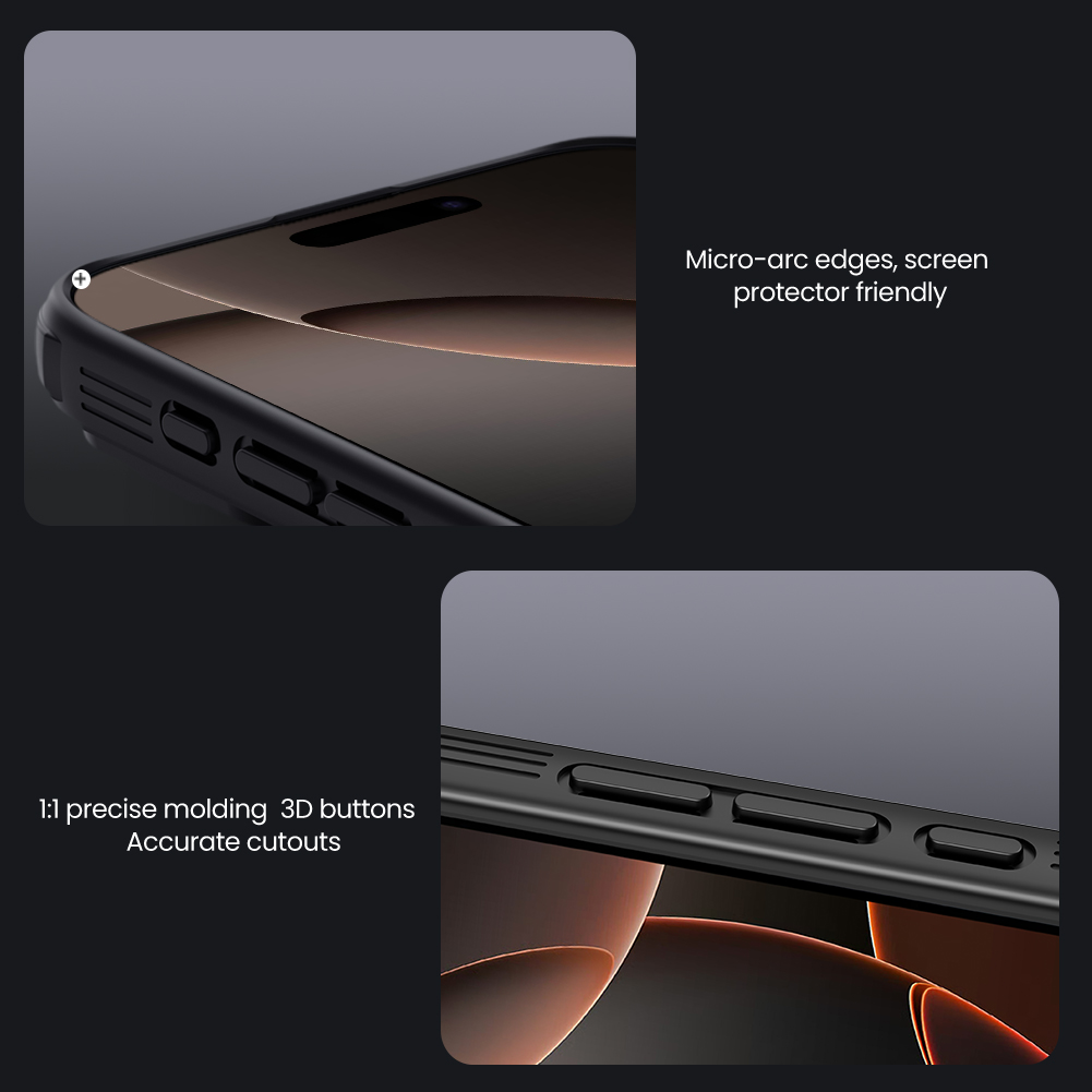 Apple iPhone 16 Pro Max Nillkin Camshield pro strapabíró hátlap tok (Fekete)