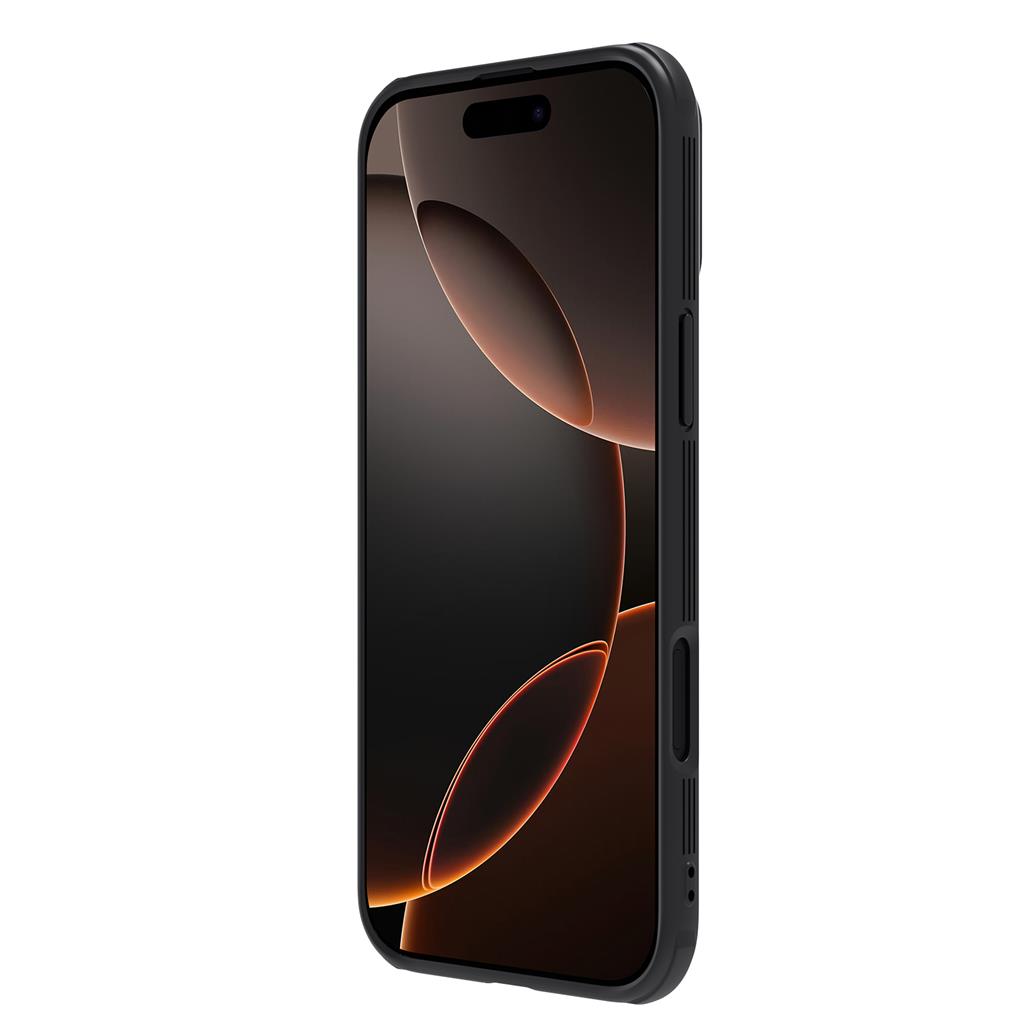 Apple iPhone 16 Pro Max Nillkin Camshield pro strapabíró hátlap tok (Fekete)