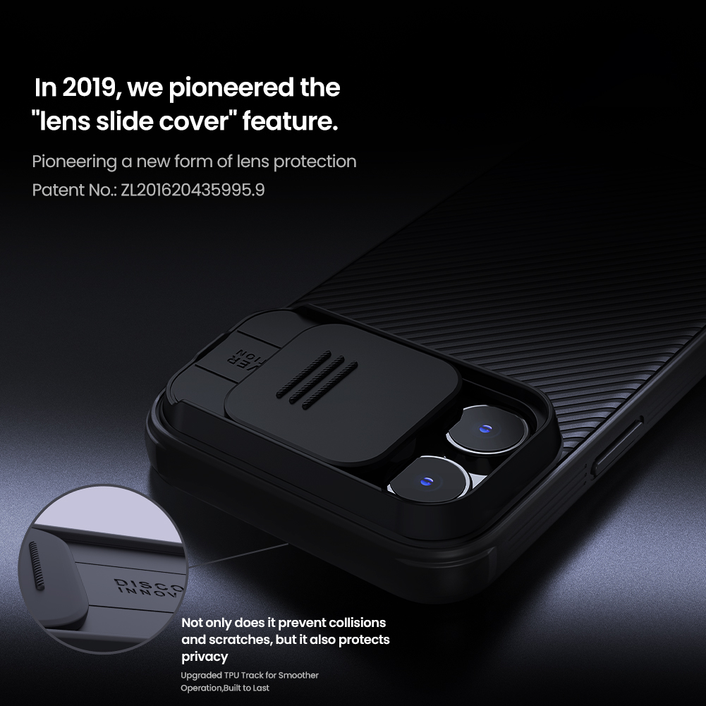 Apple iPhone 16 Pro Max Nillkin Camshield pro strapabíró hátlap tok (Fekete)