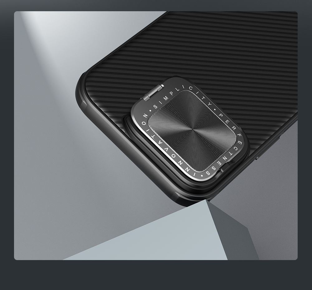 Apple iPhone 16 Pro Max Nillkin Camshield Prop hátlap tok (Fekete)