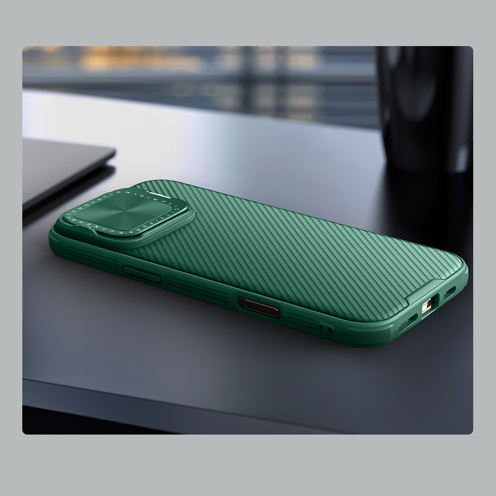Apple iPhone 16 Pro Max Nillkin Camshield Prop hátlap tok (Fekete)