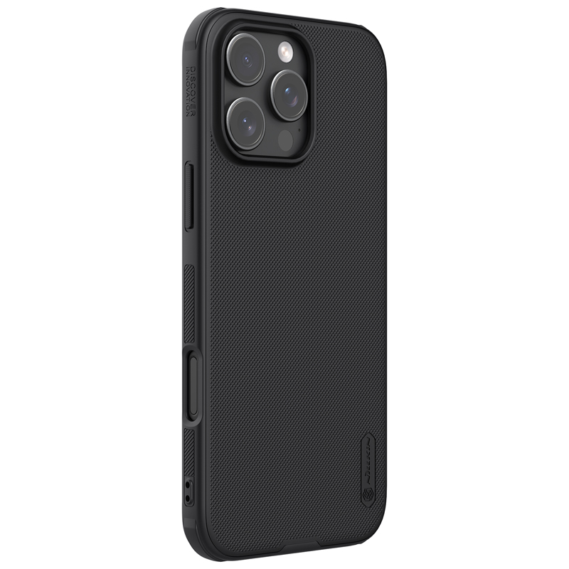 Apple iPhone 16 Pro Max Nillkin Super frosted shield pro magsafe strapabíró hátlap tok (Fekete)