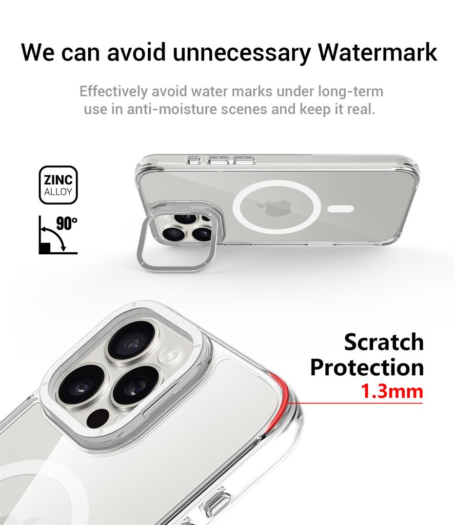 Apple iPhone 16 Pro Max TOKO Apex capsule magsafe hátlap tok (Ezüst)