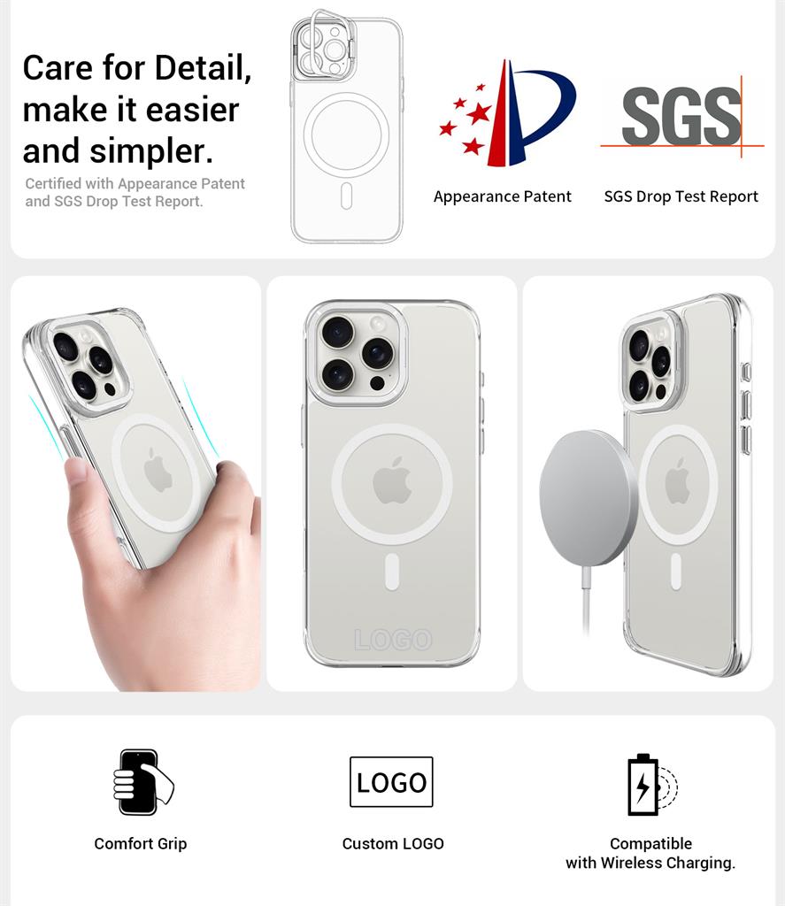 Apple iPhone 16 Pro Max TOKO Apex capsule magsafe hátlap tok (Ezüst)