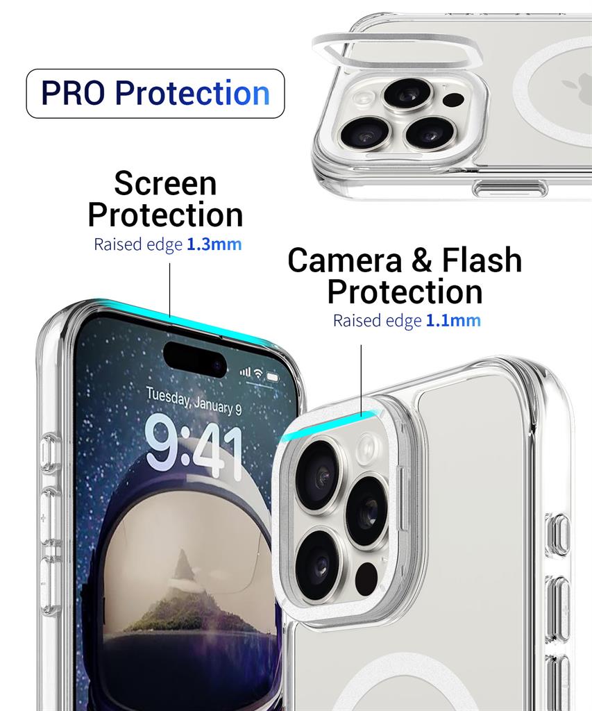 Apple iPhone 16 Pro Max TOKO Apex capsule magsafe hátlap tok (Ezüst)