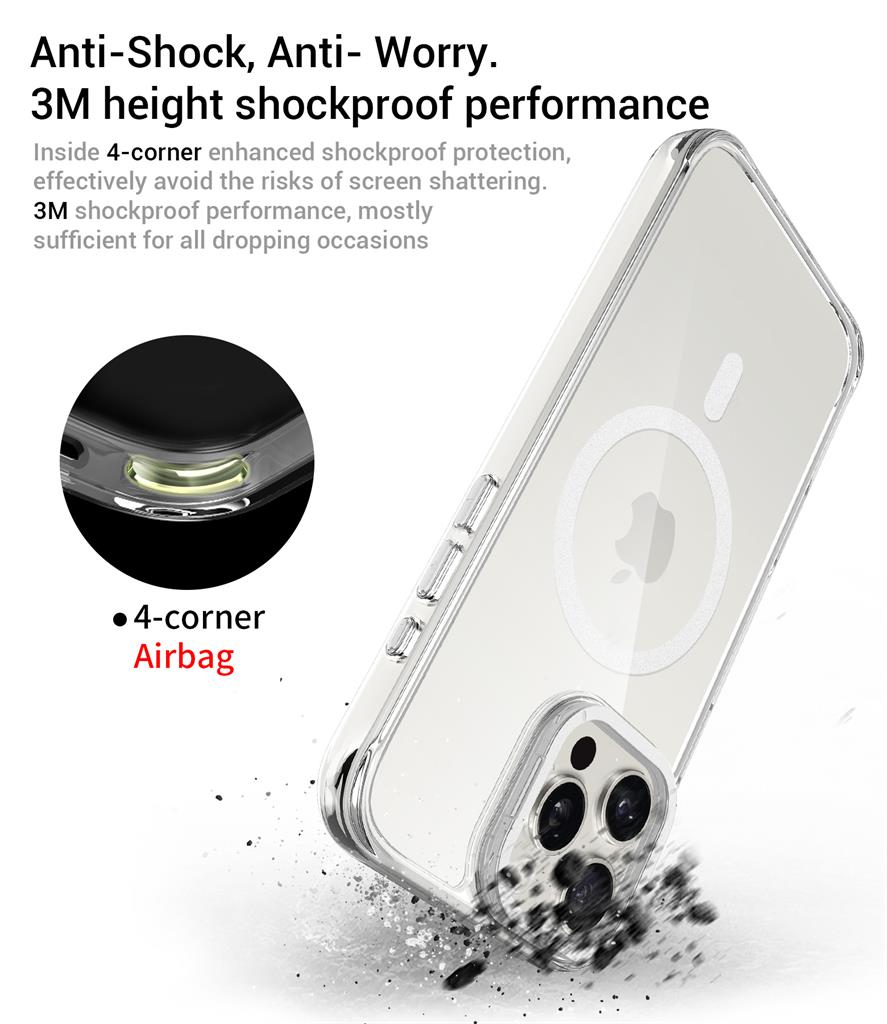 Apple iPhone 16 Pro Max TOKO Apex capsule magsafe hátlap tok (Ezüst)
