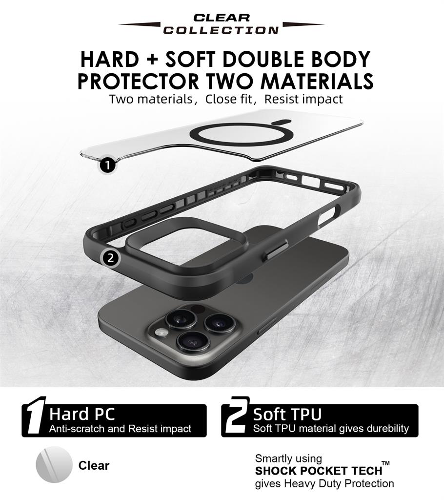 Apple iPhone 16 Pro Max TOKO Combat X Mode frost magsafe hátlap tok (Fekete)