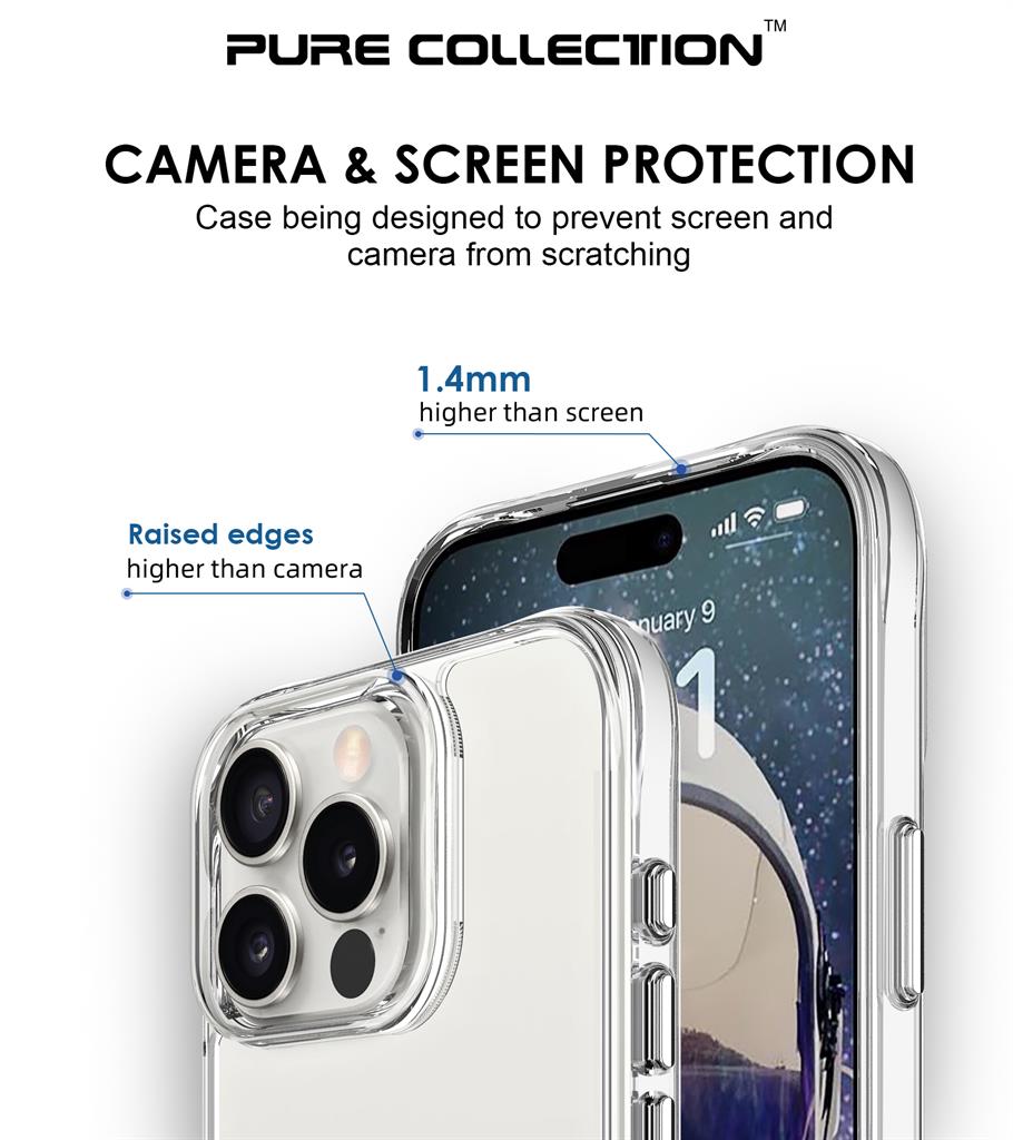 Apple iPhone 16 Pro Max TOKO Pure hátlap tok (Átlátszó)