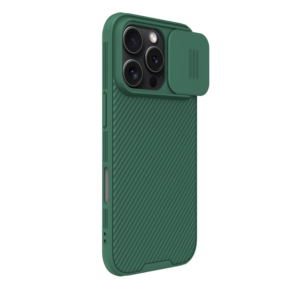 Apple iPhone 16 Pro Nillkin camshield pro magsafe hátlap tok (Zöld)