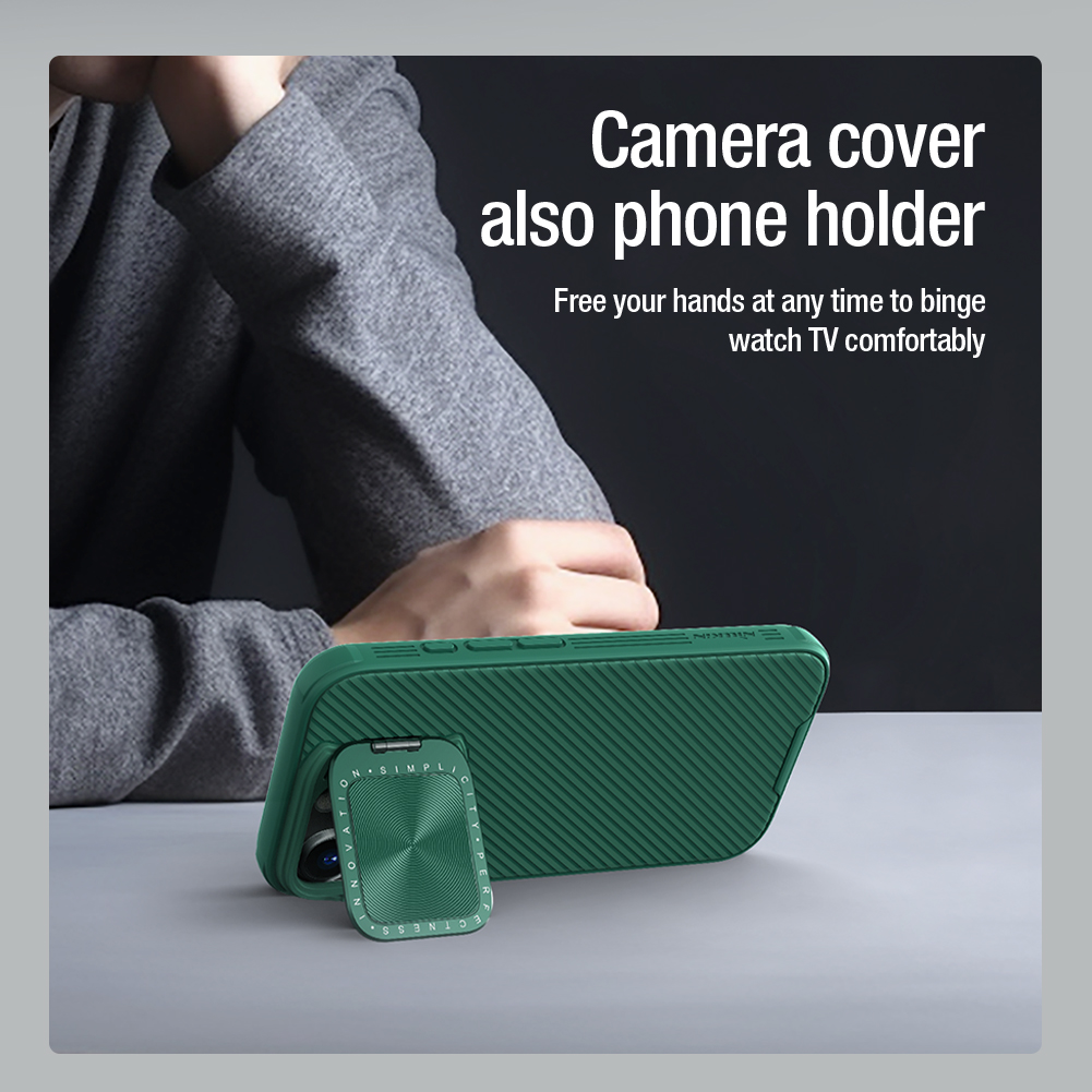 Apple iPhone 16 Pro Nillkin Camshield Prop hátlap tok (Fekete)