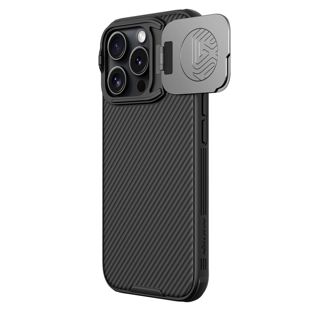 Apple iPhone 16 Pro Nillkin Camshield Prop hátlap tok (Fekete)