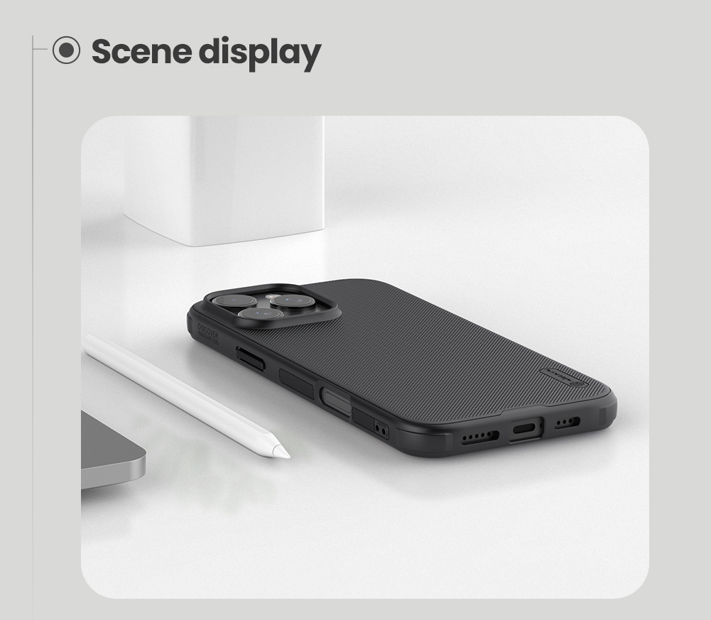 Apple iPhone 16 Pro Nillkin Super frosted shield pro magsafe strapabíró hátlap tok (Kék)