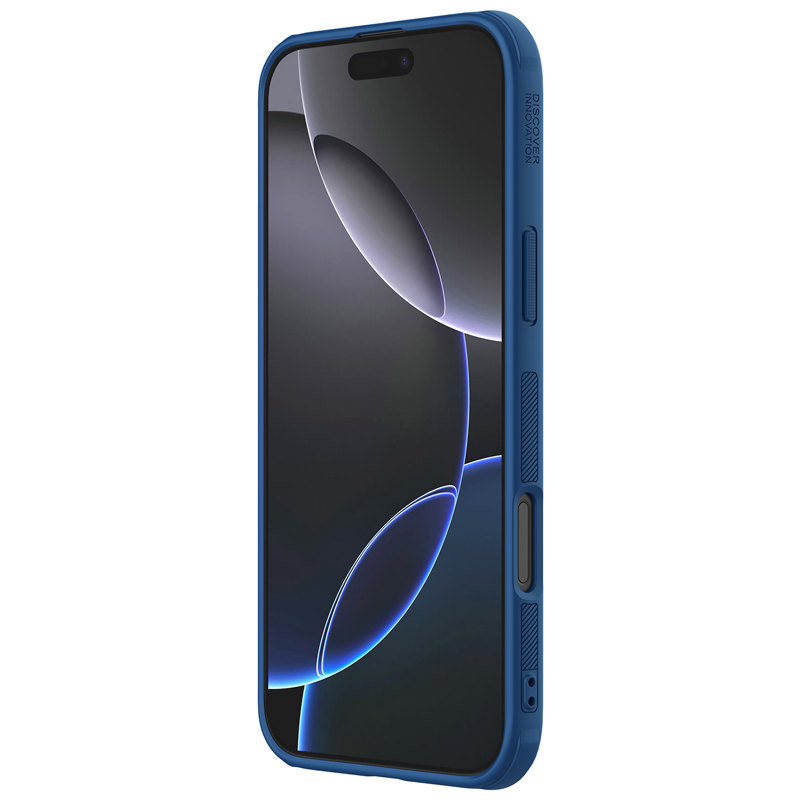 Apple iPhone 16 Pro Nillkin Super frosted shield pro magsafe strapabíró hátlap tok (Kék)