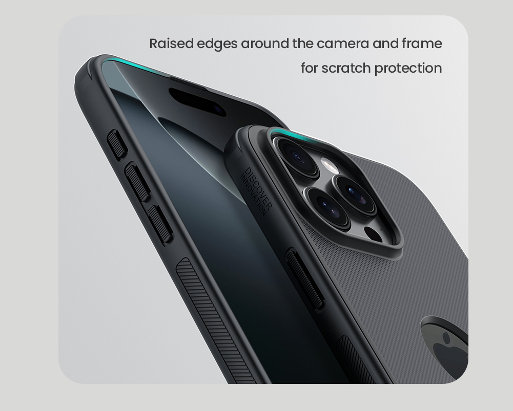 Apple iPhone 16 Pro Nillkin Super frosted shield pro strapabíró hátlap tok (Fekete)
