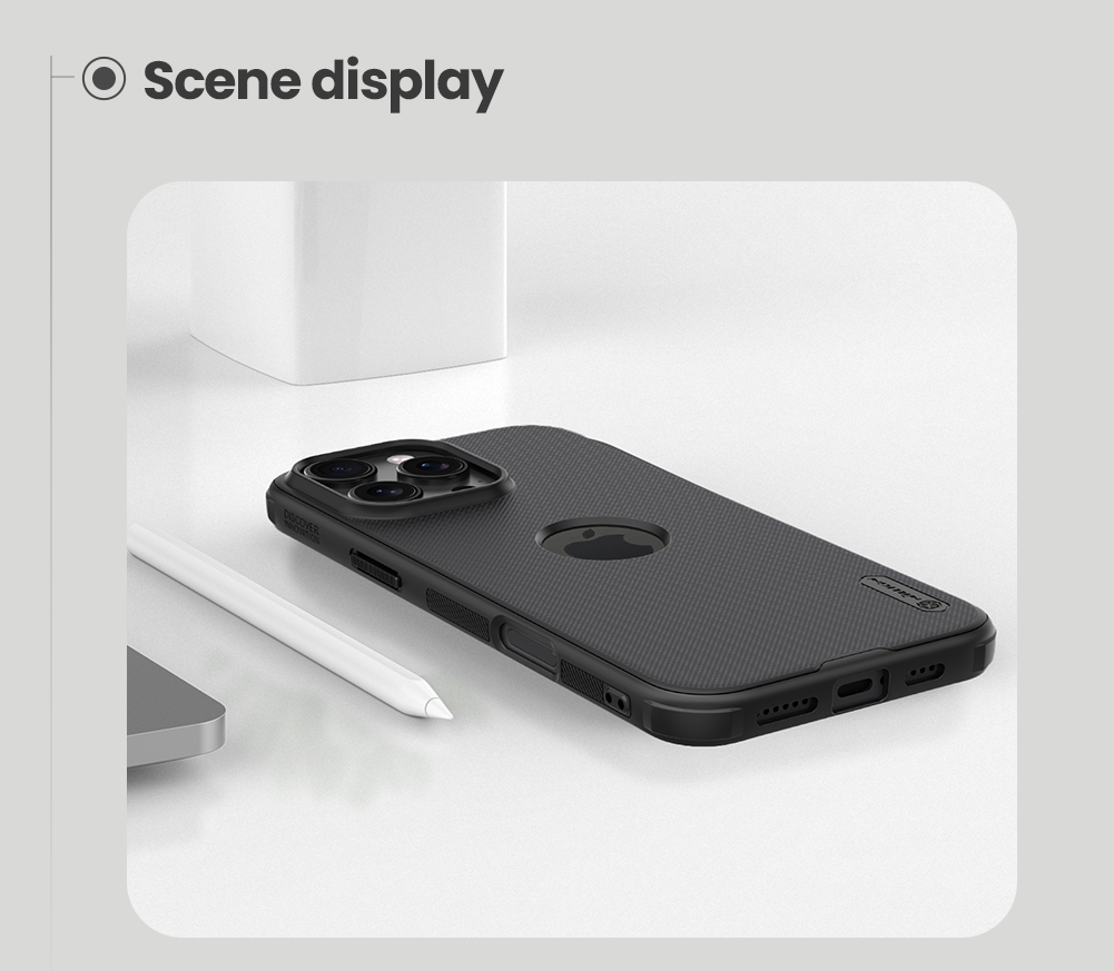Apple iPhone 16 Pro Nillkin Super frosted shield pro strapabíró hátlap tok (Fekete)