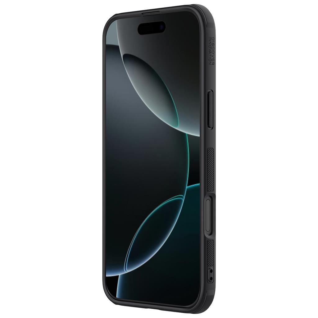 Apple iPhone 16 Pro Nillkin Super frosted shield pro strapabíró hátlap tok (Fekete)
